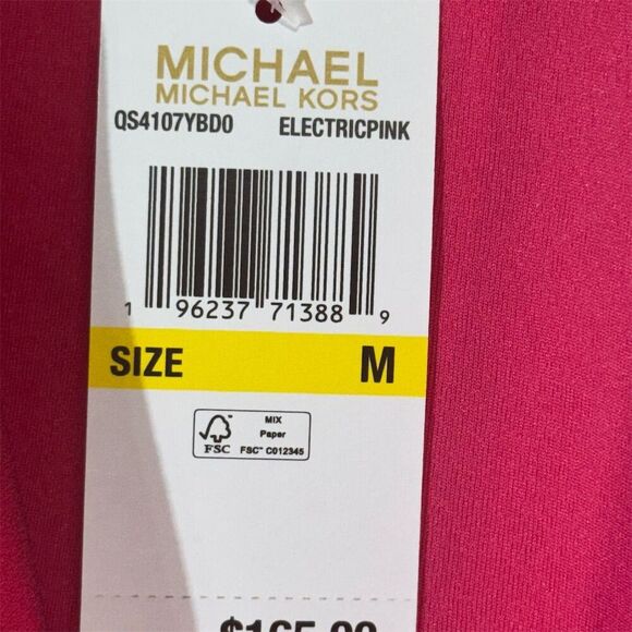 Michael Kors Electric Pink Cropped Blazer Jacket M NWT Bold Power Look Office - Picture 5 of 9